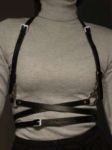 Ring Linked Harness Belt - Black - View 4
