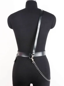 Dây đai trang trí dây chuyền - màu đen - Xem 4