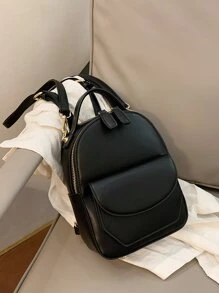 ミニ ポケットフロント クラシックバックパック - ブラック - チェックする 1