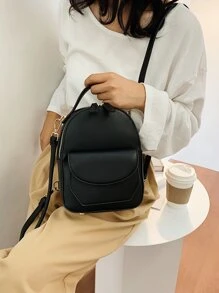 ミニ ポケットフロント クラシックバックパック - ブラック - チェックする 2