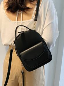 ミニ ポケットフロント クラシックバックパック - ブラック - チェックする 3