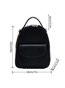 ミニ ポケットフロント クラシックバックパック - ブラック - チェックする 4