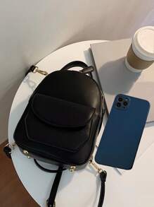 ミニ ポケットフロント クラシックバックパック - ブラック - チェックする 5