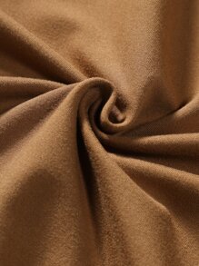 Manfinity Homme Hombres Camiseta con estampado de letra de cuello alto - Marrón - Ver 4