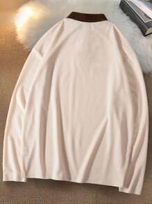 Manfinity Hypemode Men Letter Graphic Polo Shirt - Apricot - View 2