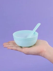 Set tazones para mezclar hojas faciales, 9 piezas Kit de herramientas de mezcla de hojas faciales DIY con tazón de hojas faciales Palo Espátula Cepillo de silicona Botella de aerosol Puff Botella de remojo Medidores - Multicolor - Ver 6