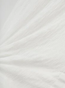 SHEIN Privé Đầm Cắt ra Dây kéo Tách cao màu trơn Gợi cảm - trắng - Xem 7