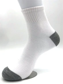 Calcetines deportivos informales para hombre, media pantorrilla con cambio de Color, Primavera/verano/otoño/invierno, 6 pares/paquete - Blanco - Ver 3