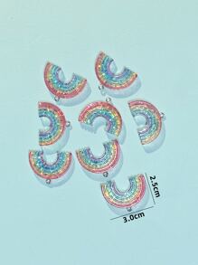 8pcs/Set Resin Rainbow DIY Pendant Valentines