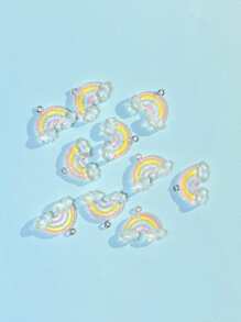 10 件/組 樹脂彩虹 DIY 吊墜 - 彩色 - 查看 1