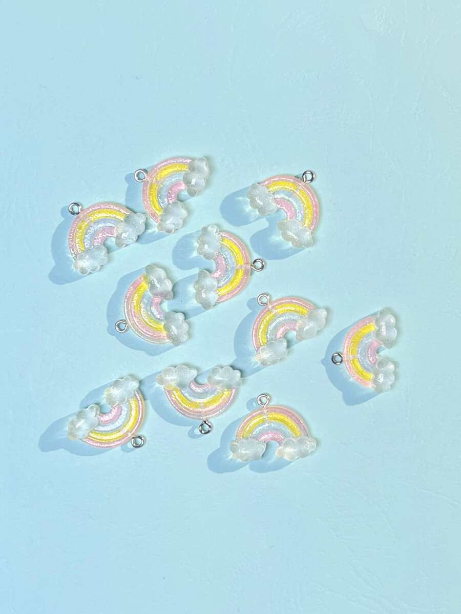 10 件/組 樹脂彩虹 DIY 吊墜 - 彩色 - 查看 1