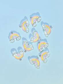 10 件/組 樹脂彩虹 DIY 吊墜 - 彩色 - 查看 2