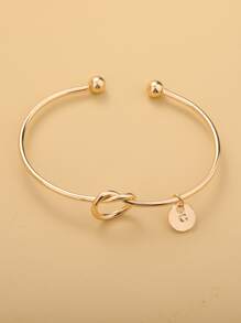 1 cái Vòng tay ban đầu Vòng chân A-Z Thư Mặt dây chuyền Trang sức quyến rũ - Vàng - Xem 2