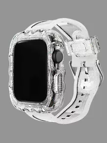 二合一透明錶帶和保護殼適用於Apple Watch - 無色 - 查看 1