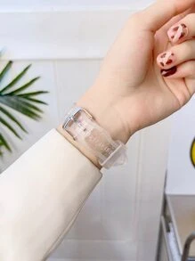 二合一透明錶帶和保護殼適用於Apple Watch - 無色 - 查看 2