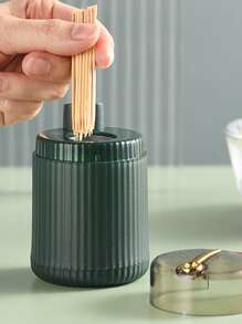 1pc Portable Toothpick Holder - Dark Green - View 3