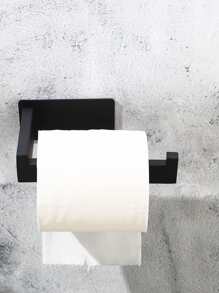 1只不需鑽孔的不銹鋼紙巾盒,黑色 - 黑色 - 查看 1