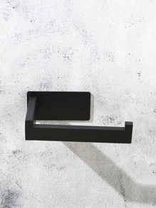 1只不需鑽孔的不銹鋼紙巾盒,黑色 - 黑色 - 查看 2