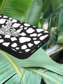 Coque de téléphone à motif vache - Noir et Blanc - Voir 4