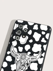 Coque de téléphone à motif vache - Noir et Blanc - Voir 5