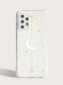1个手绘星空月亮图案手机壳，国际版，非国内版 - 彩色 - 查看 3