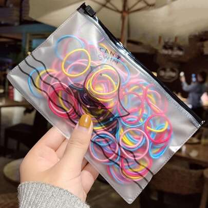 100pcs Solid Hair Tie