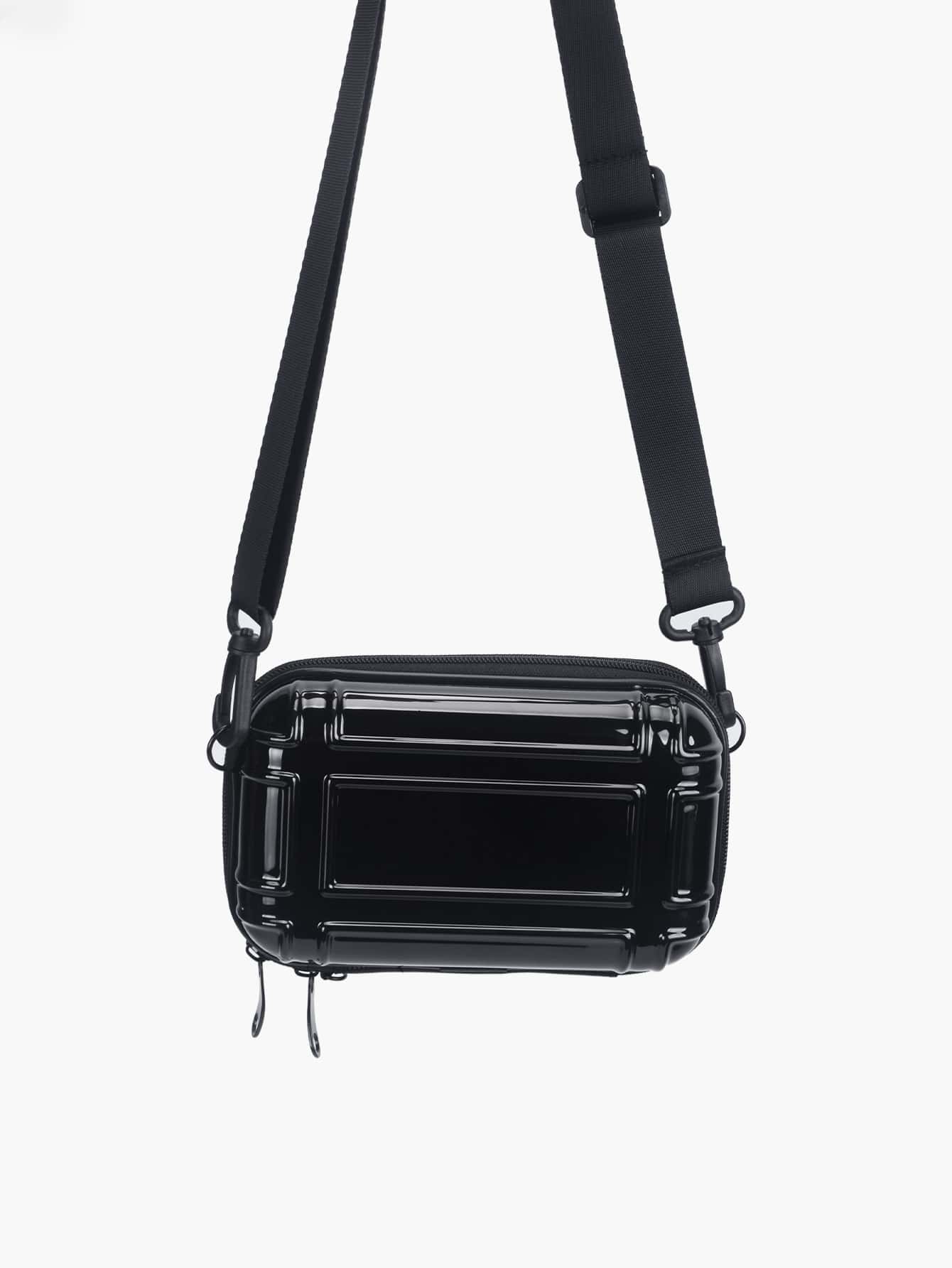 DONGKER Taktische Umhängetasche – Mini Molle Schultertasche, 12x7x18 Cm, Schwarz/braun – Für Outdoor, Camping & Reise