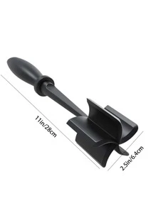 1 cái Máy Xay Thịt, Máy Xay Thịt Hamburger, Máy Xay Và Nghiền Chịu Nhiệt Cao Cấp Cho Thịt Hamburger, Thịt Bò Xay, Thổ Nhĩ Kỳ Xay Và Nhiều Hơn Nữa, Dụng Cụ Xay Thịt Bò Xay Nylon Và Nĩa Thịt, Cối Xay Hỗn Hợp Chống Dính - màu đen - Xem 2