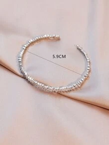 rakol Vòng đeo tay trang trí bằng đá khối Zirconia cho phụ nữ cho tiệc tiệc cưới - Bạc - Xem 6
