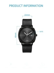 TOMI Đồng Hồ Thạch Anh Tròn Nam Làm Quà Tặng Học Sinh Trở Lại Trường - màu đen - Xem 5