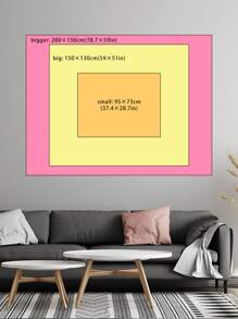 抽象大理石紋樣式掛毯 - 彩色 - 查看 3