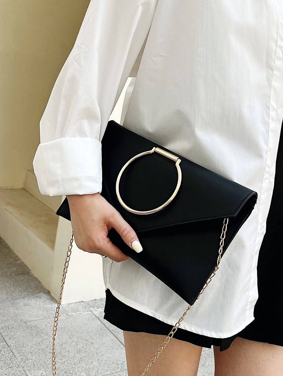 Minimalist Flap Chain Envelope Bag