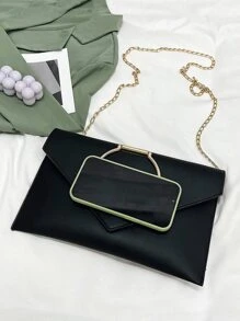 Minimalist Flap Chain Envelope Bag