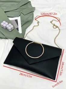 Minimalist Flap Chain Envelope Bag