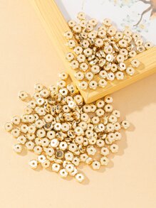 200 piezas/set Accesorio de joya DIY cuenta - Amarillo Oro - Ver 1