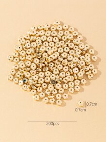 200 piezas/set Accesorio de joya DIY cuenta - Amarillo Oro - Ver 3