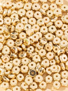 200 piezas/set Accesorio de joya DIY cuenta - Amarillo Oro - Ver 4