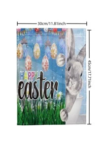 Easter Rabbit Print Garden Flag