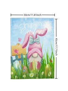 Easter Gonk Print Garden Decorative Flag - Multicolor - View 2