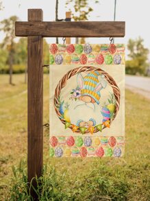 Bandera de jardín Pascua de Resurrección gnomo - Multicolor - Ver 1