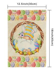 Bandera de jardín Pascua de Resurrección gnomo - Multicolor - Ver 2