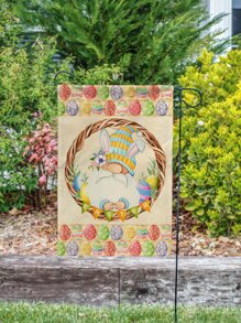 Bandera de jardín Pascua de Resurrección gnomo - Multicolor - Ver 4