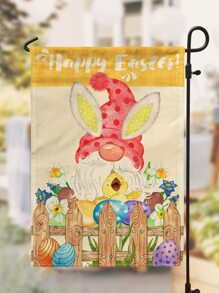 Bandera de jardín Pascua de Resurrección gnomo - Multicolor - Ver 4