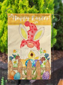 Bandera de jardín Pascua de Resurrección gnomo - Multicolor - Ver 5