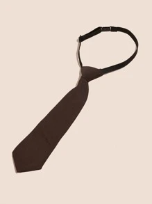 Minimalist Solid Tie - Coffee Brown - View 3