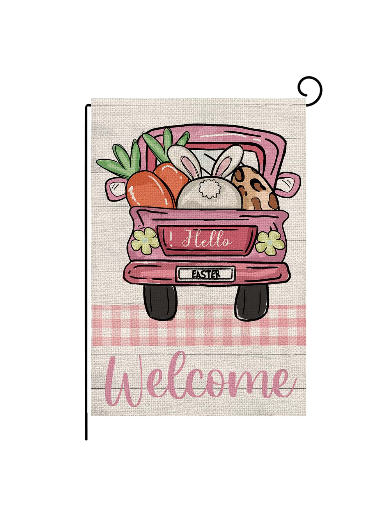 Cartoon Graphic Decorative Garden Flag - Multicolor - View 1
