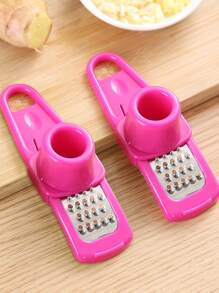 Prensa de ajo multifuncional, molinillo de jengibre en rosa rojo, 1 pieza
