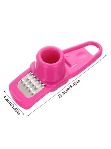 Prensa de ajo multifuncional, molinillo de jengibre en rosa rojo, 1 pieza