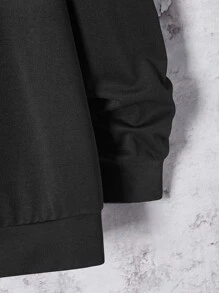 Manfinity Men Reflective Headphone Print Hoodie - Black - View 5