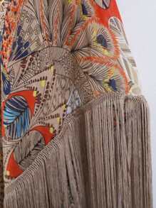 Breezaya Kimono Nữ mép Bộ lạc - Nhiều màu - Xem 4